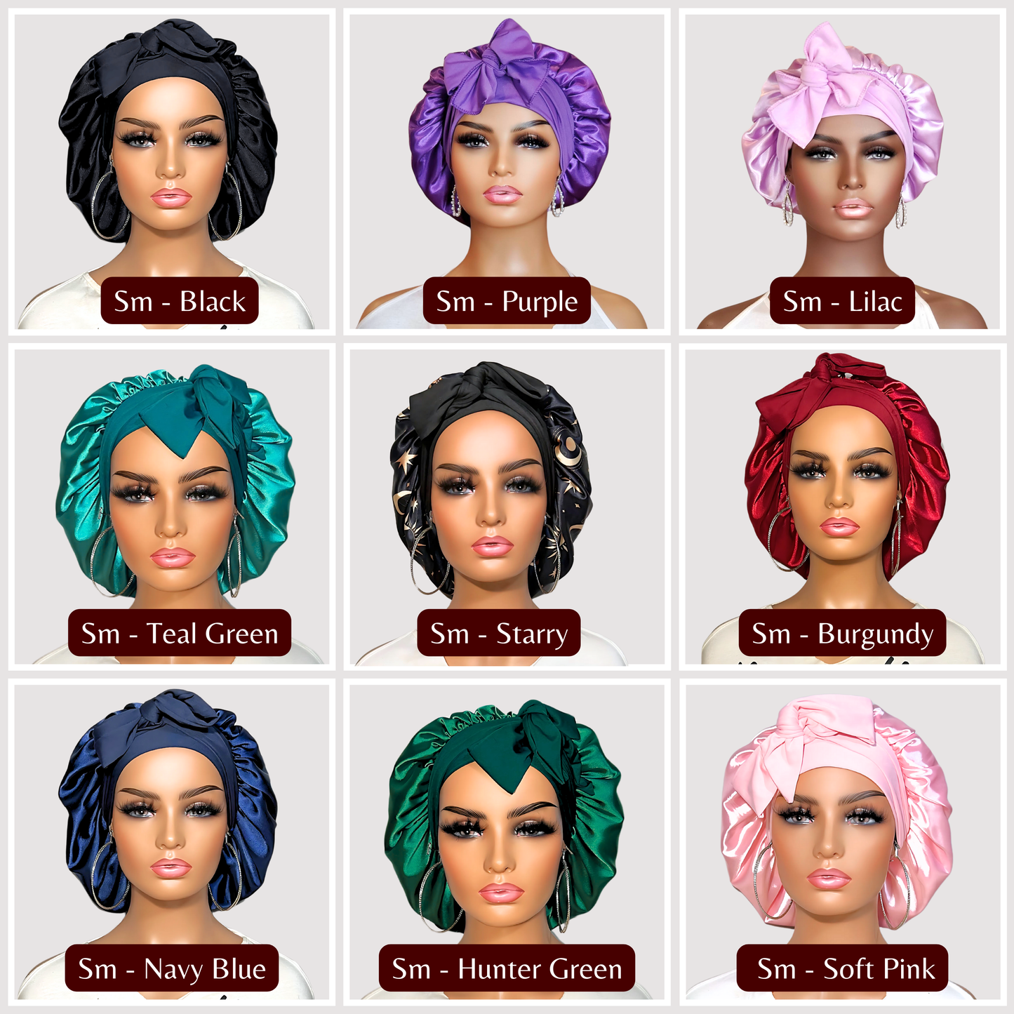 The ORIGINAL Stretch Tie Satin Hair Bonnet by PHC