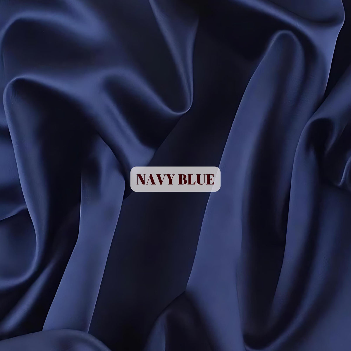 Navy Blue Charmeuse Stretch Satin Fabric