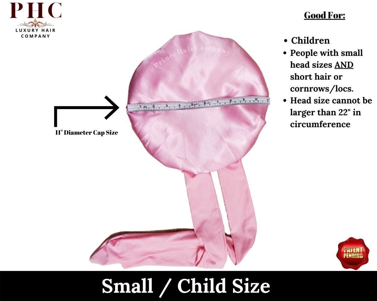 Pink Satin Tie Bonnet | Double Layered, Elastic Nape - PHC