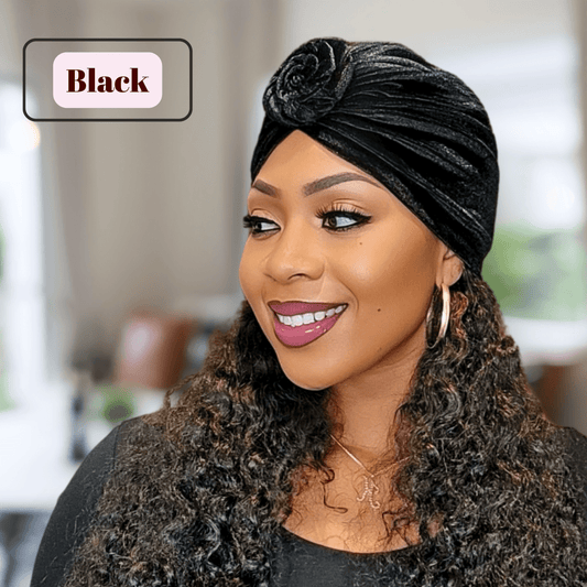 Sophisticated Velvet Twisted Knot Turban – Elegant & Stylish Headwear - PHC