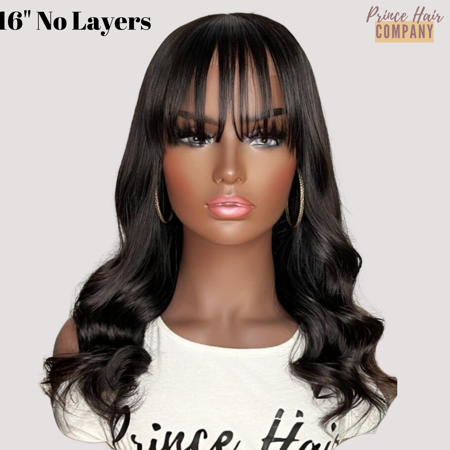 Brazilian Human Hair Custom Wig with 4x4 HD Lace Bang Closure