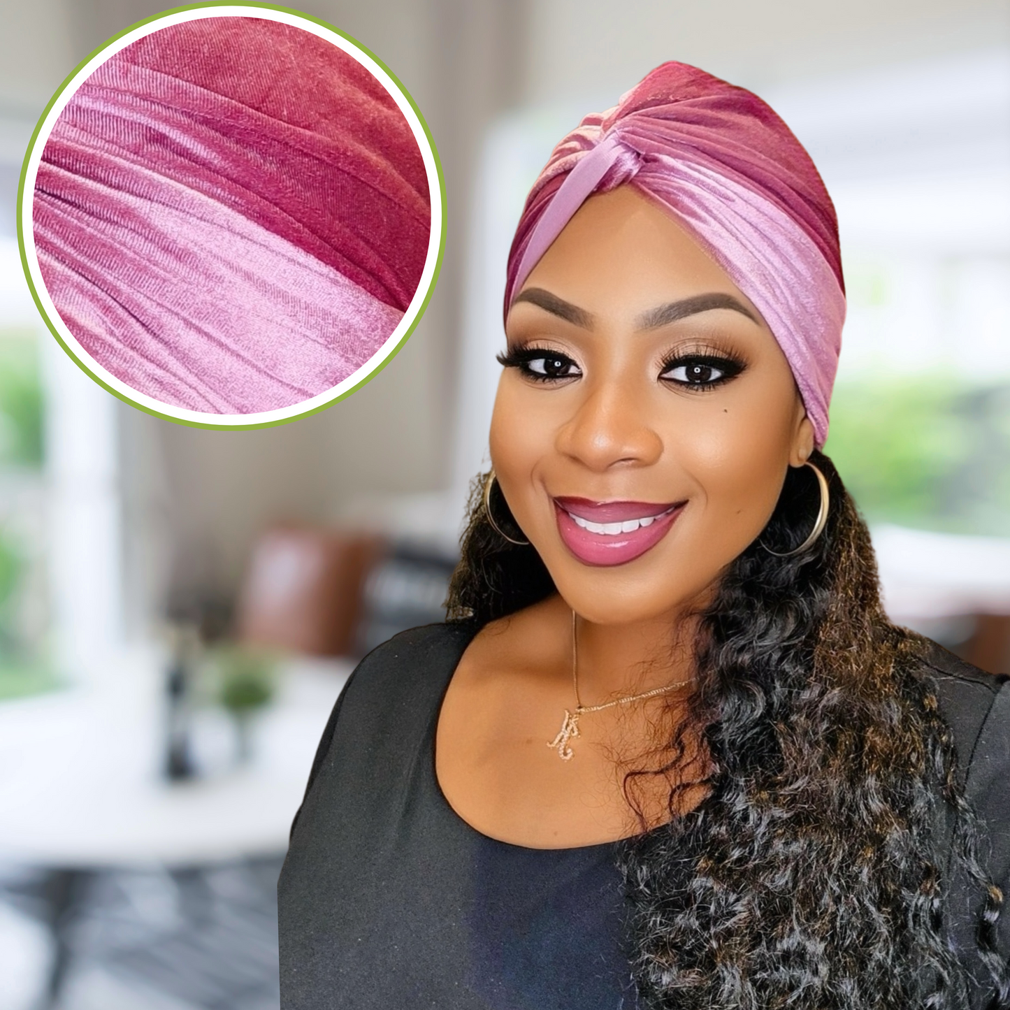Two tone twisted turban is an elegant and chic headwear