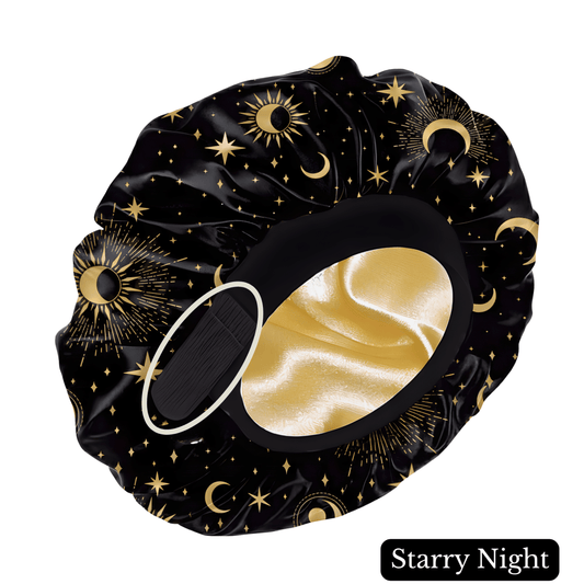 Unisex Charmeuse Satin Silk Bonnet – Tie - Free Sleep Cap with Adjustable Wide Band | Hair Protection Bonnet for Men & Women, Natural Hair, Braids, Locs - PHC