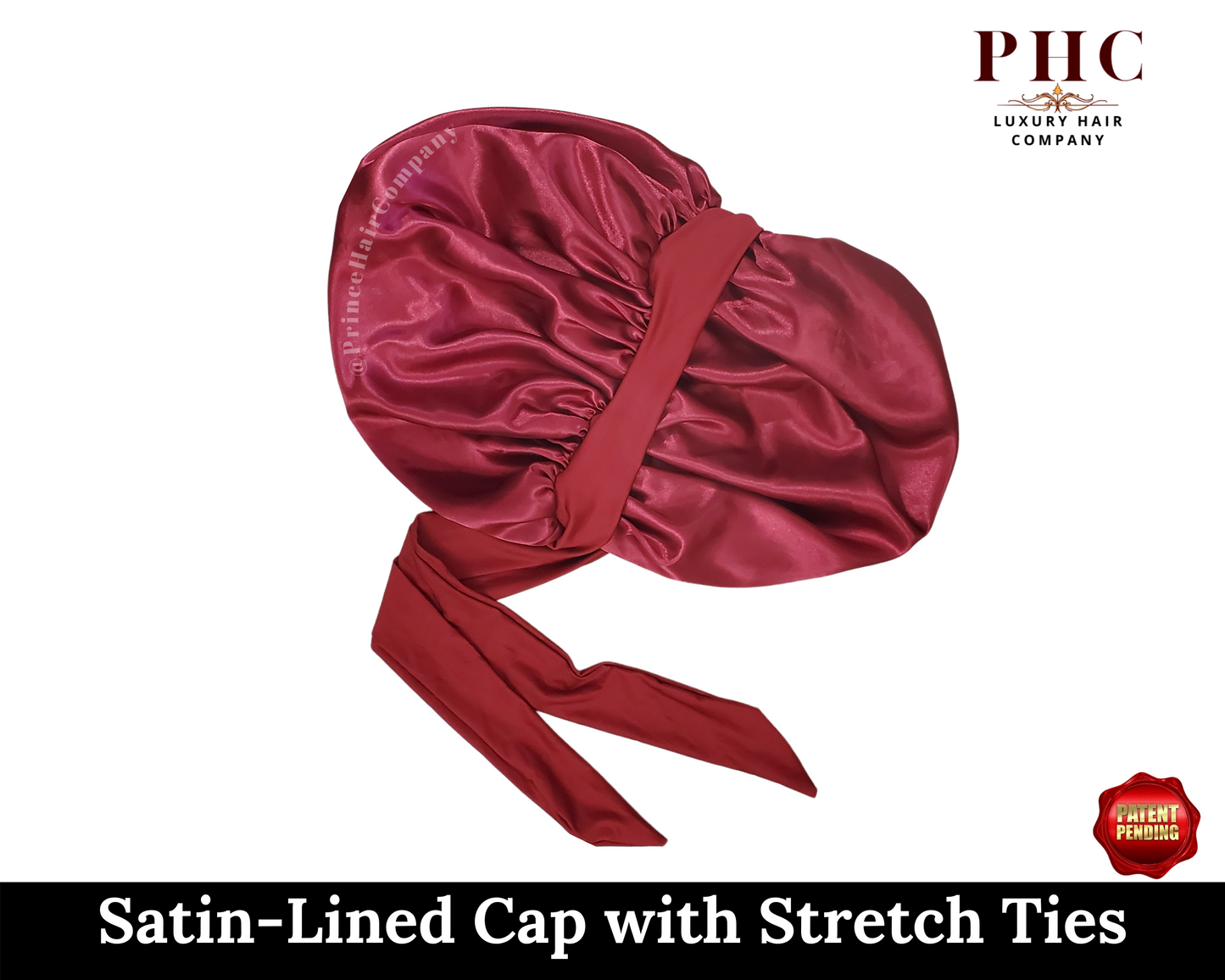 CLEARANCE -Burgundy/Wine Stretch Tie Bonnet