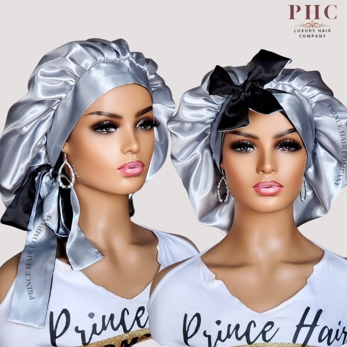 All Satin Reversible Tie Bonnet - PHC