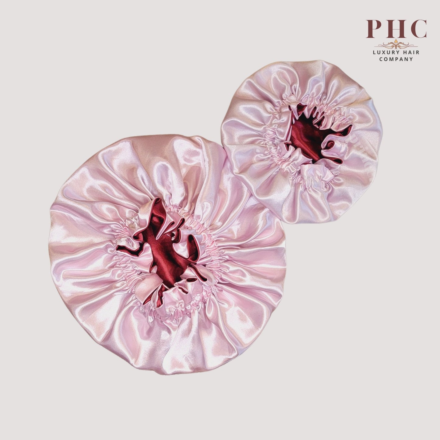 Burgundy & Pink Mommy and Me Bonnets - PHC