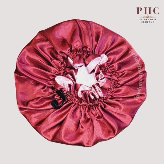 Burgundy & Pink Mommy and Me Bonnets - PHC