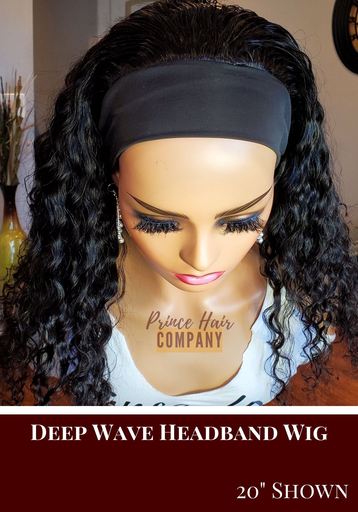 Custom Headband Wigs - Malaysian Deep Wave | Comes with 1 Elastic Headband - PHC