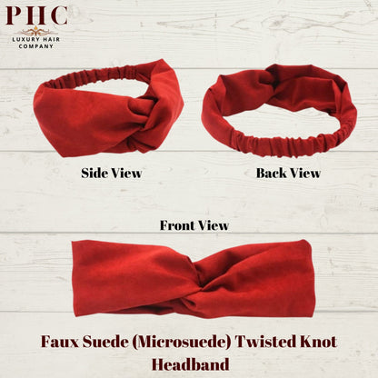 Faux Suede Twisted Knot Headband - PHC