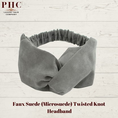 Faux Suede Twisted Knot Headband