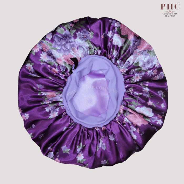Lavender Flowers Wide Band Bonnet (Sm/Med Cap Size) - PHC