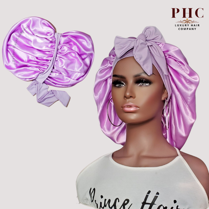 Gray Butterflies Satin Lined Stretch Tie Bonnet - PHC