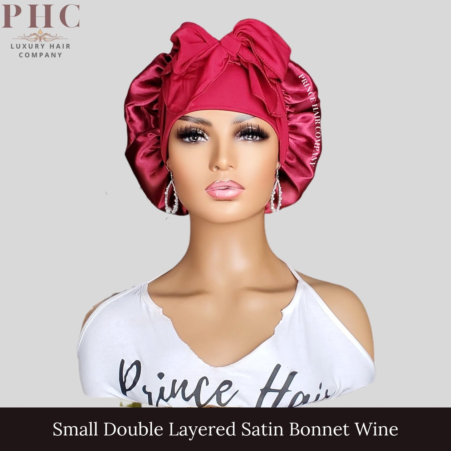 The "Original" Double-Layered Stretch Tie Satin Bonnet - PHC