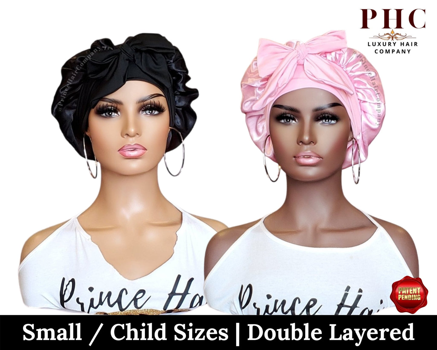 The "Original" Double-Layered Stretch Tie Satin Bonnet - PHC