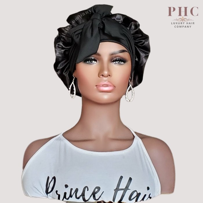 The Original Stretch Tie Satin Bonnet - PHC