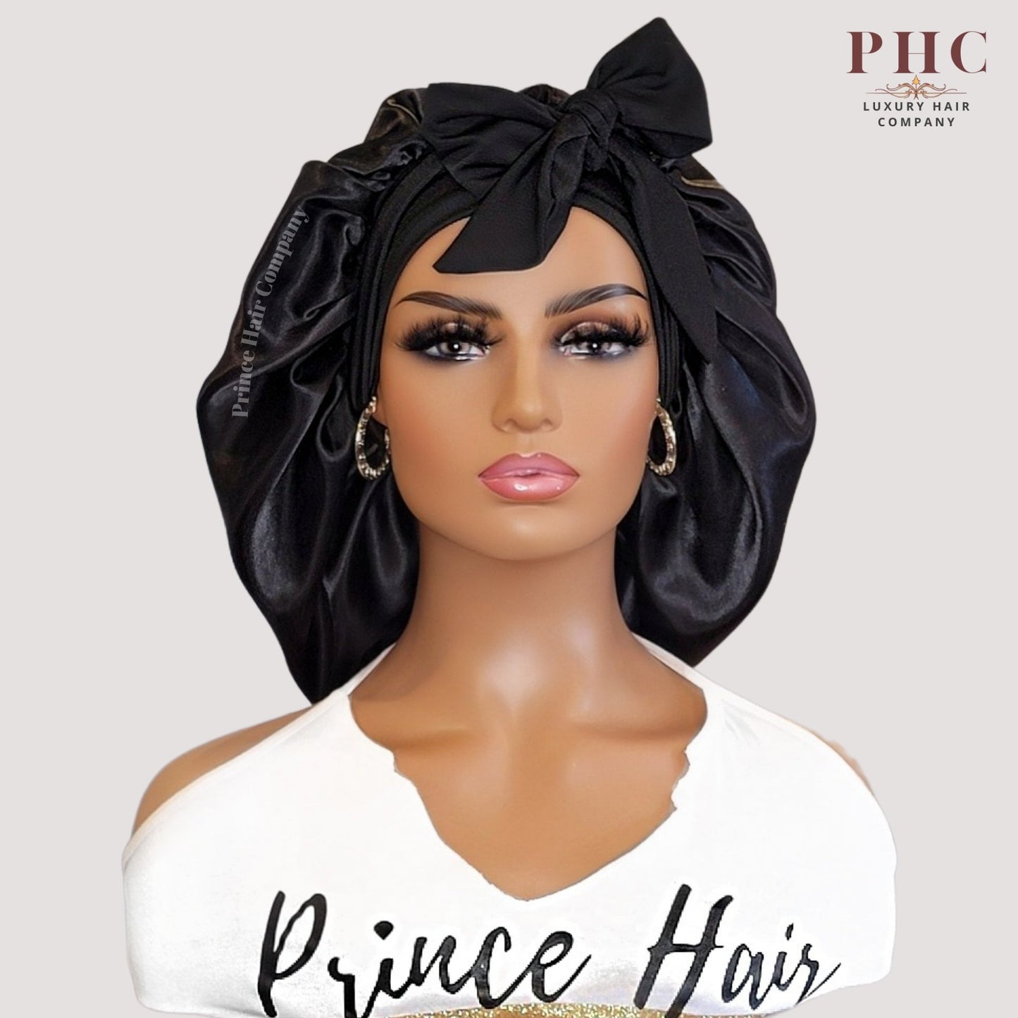 The Original Stretch Tie Satin Bonnet - PHC