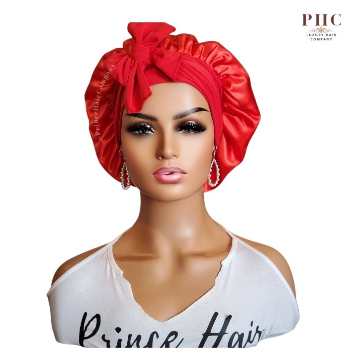 The Original Stretch Tie Satin Bonnet - PHC