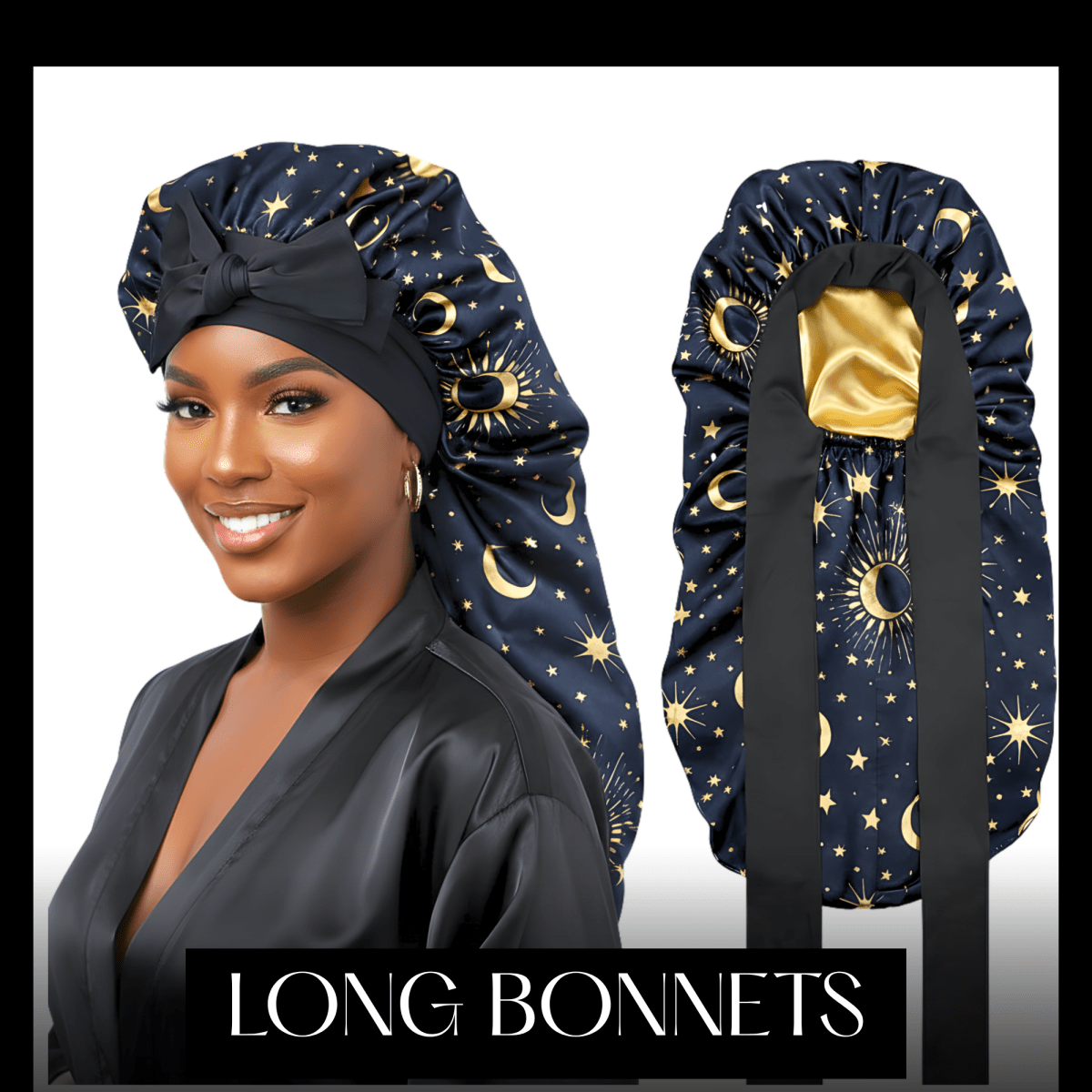 Long Satin Hair Bonnets - PHC