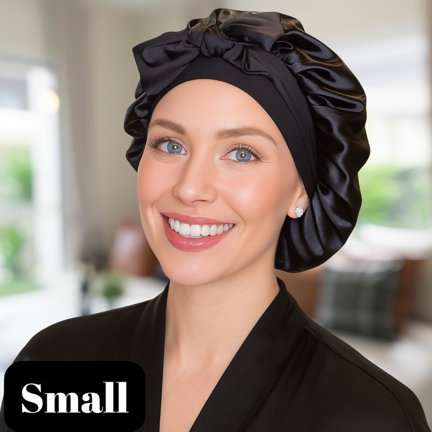 Limited-Time Clearance: Handmade Charmeuse Stretch Tie Hair Bonnets with Minor Flaws | Premium Quality for Less