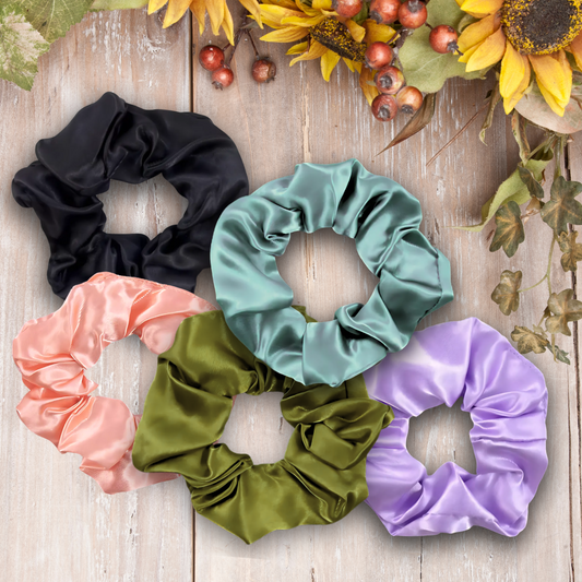 Handmade Satin Scrunchie for Damage-Free Hair Styling - Small Size