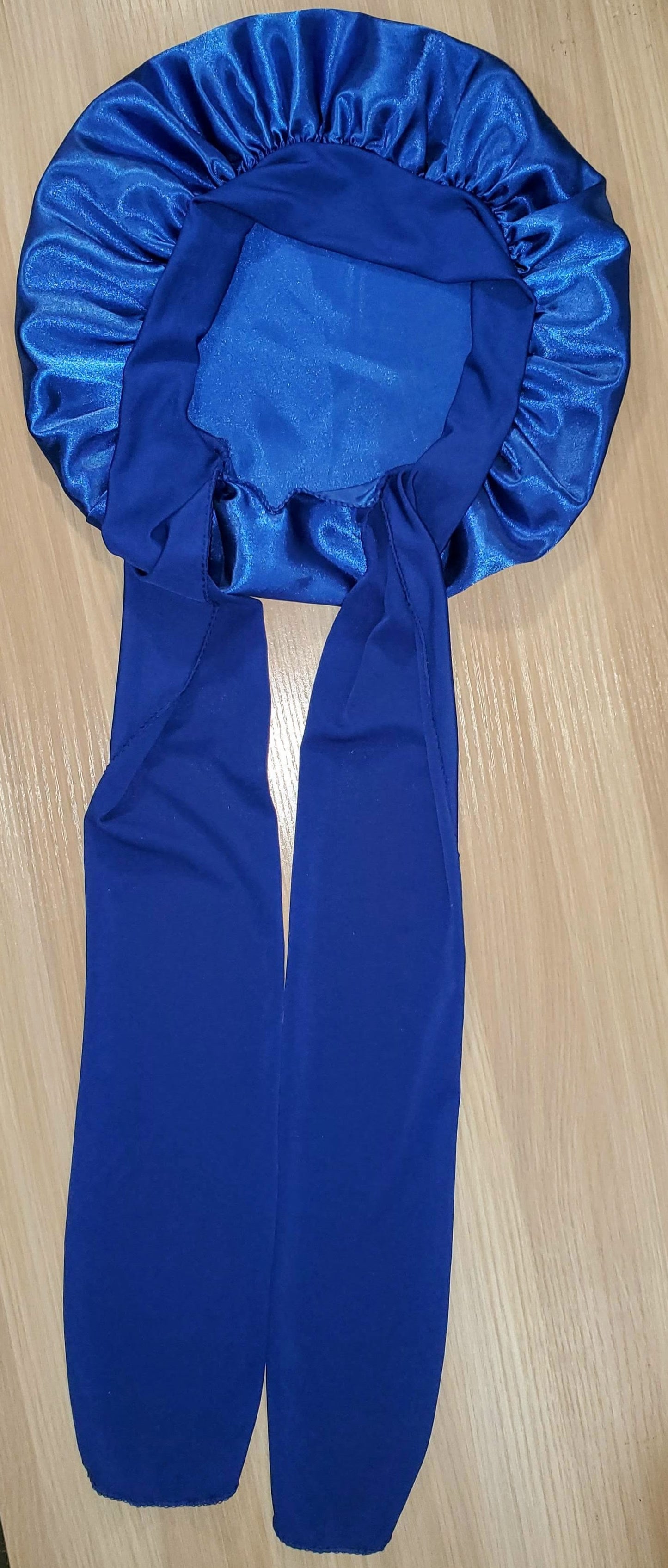 CLEARANCE  - Royal Blue Stretch Tie Bonnet