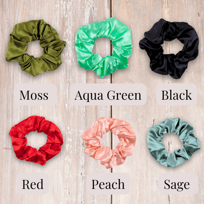 Handmade Satin Scrunchie for Damage-Free Hair Styling - Small Size