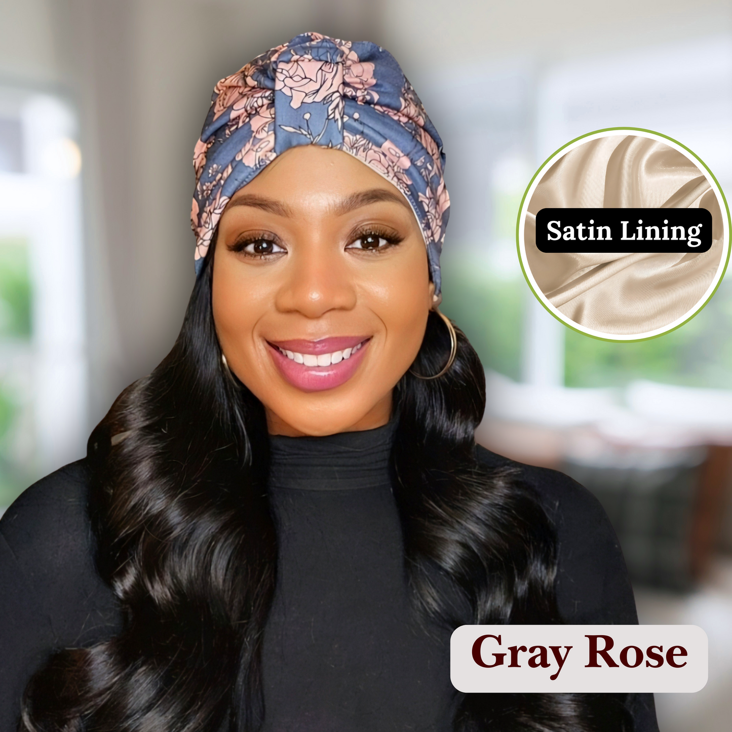 Luxury Satin-Lined Turban, Fashion-Forward Headwrap and Stylish Hair Protection