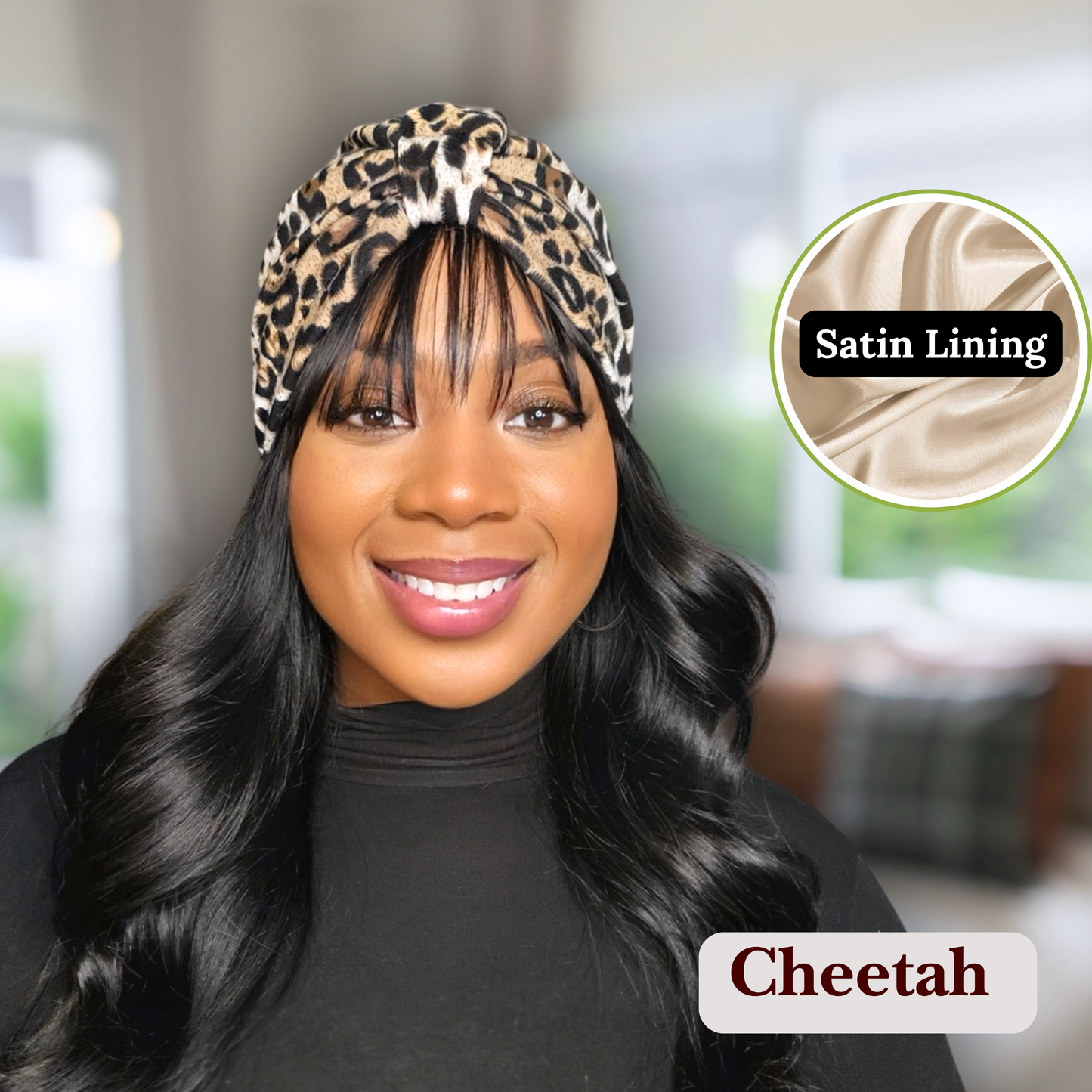 Luxury Satin-Lined Turban, Fashion-Forward Headwrap and Stylish Hair Protection