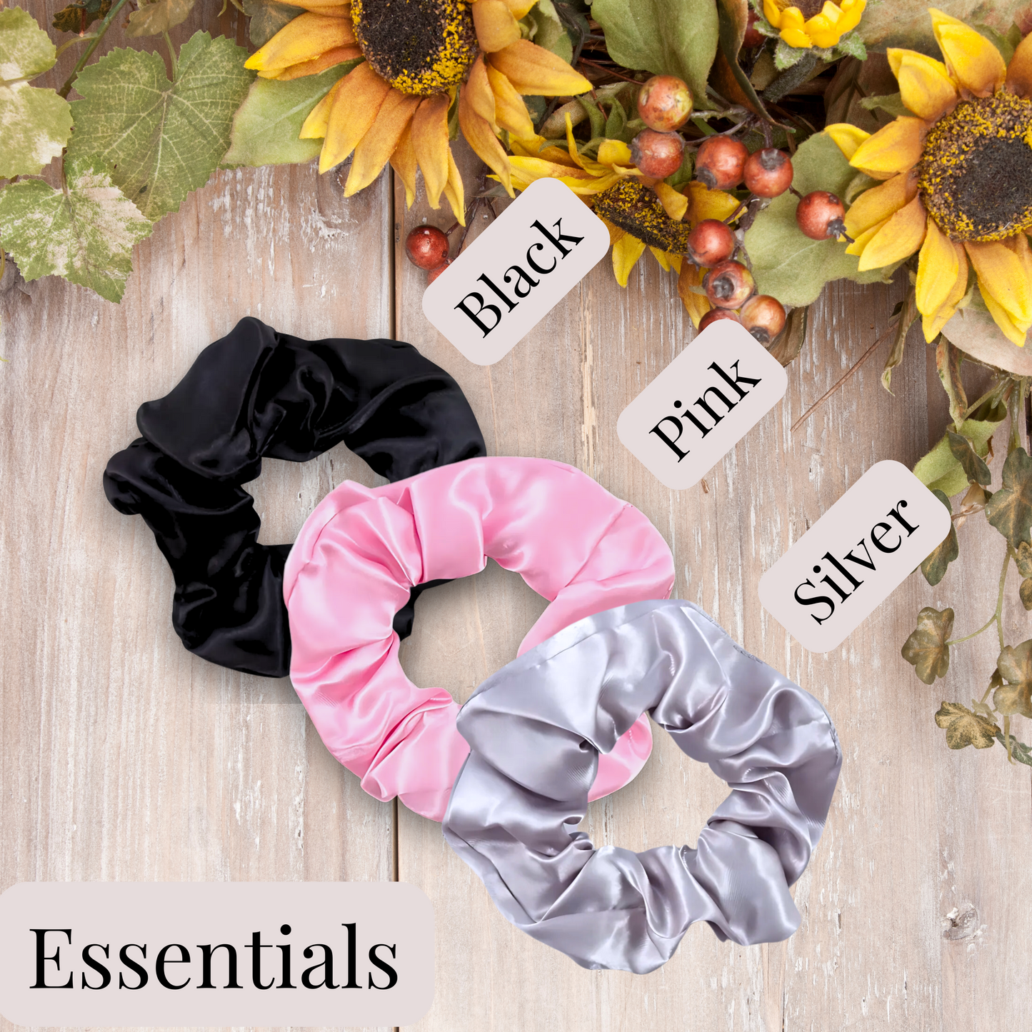 Handmade Satin Scrunchie for Damage-Free Hair Styling - Small Size