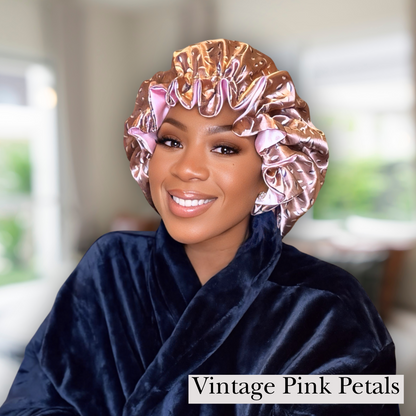 Luxury Ruffled Satin Bonnet – Ultimate Hair Protection For All Hair Types