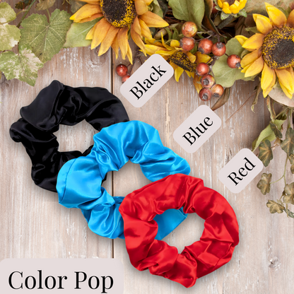 Handmade Satin Scrunchie for Damage-Free Hair Styling - Small Size