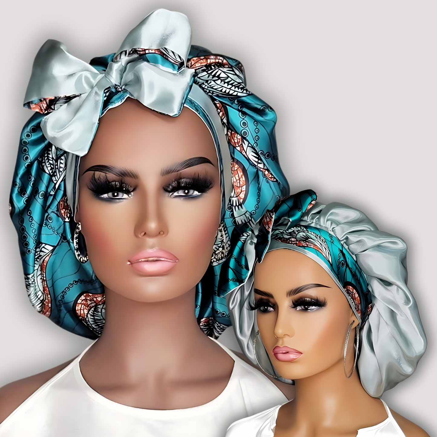 Reversible All-Satin Tie Bonnet | Medium Sleep Cap