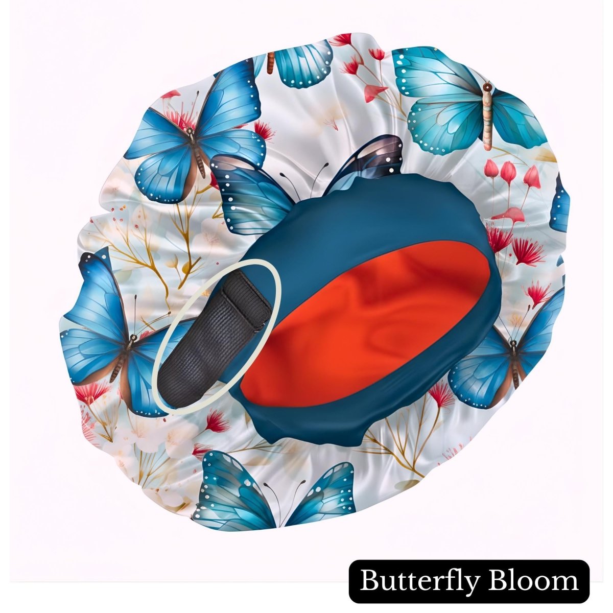 Adjustable Charmeuse Silk Satin Sleep Bonnet | Custom Print, Wide Band - PHC