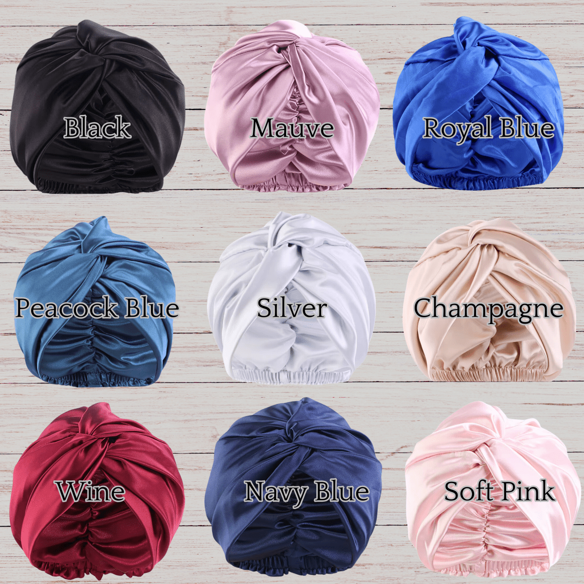 All Satin Twisted Knot Turban Beanie – Stylish Hair Protection, Satin - Lined Headwrap, Chic & Comfortable - PHC