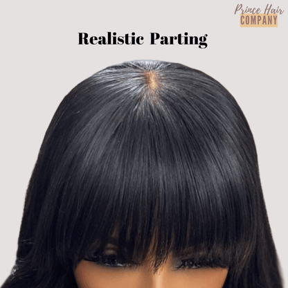 Brazilian Human Hair Custom Wig with 4x4 HD Lace Bang Closure - PHC