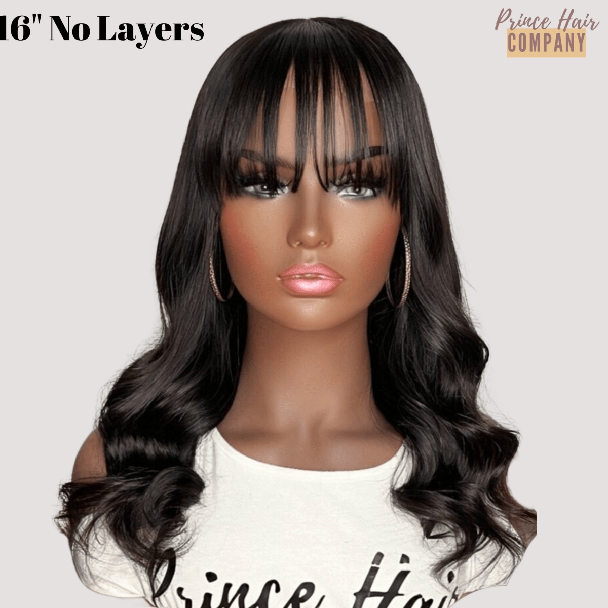 Brazilian Human Hair Custom Wig with 4x4 HD Lace Bang Closure - PHC