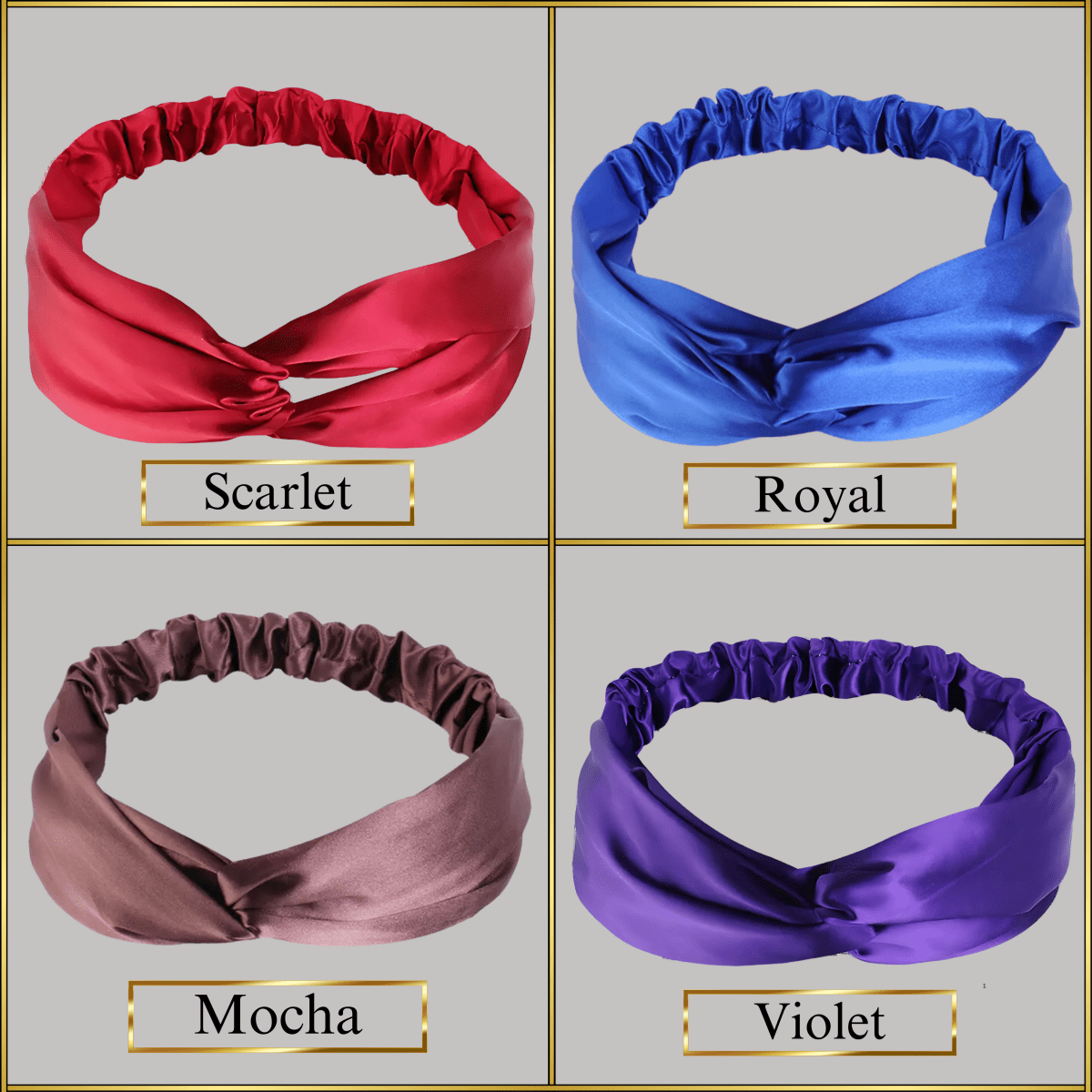 Charmeuse Satin Twisted Knot Elastic Headband – Stylish, Comfortable, and Hair - Friendly - PHC