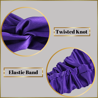 Charmeuse Satin Twisted Knot Elastic Headband – Stylish, Comfortable, and Hair - Friendly - PHC