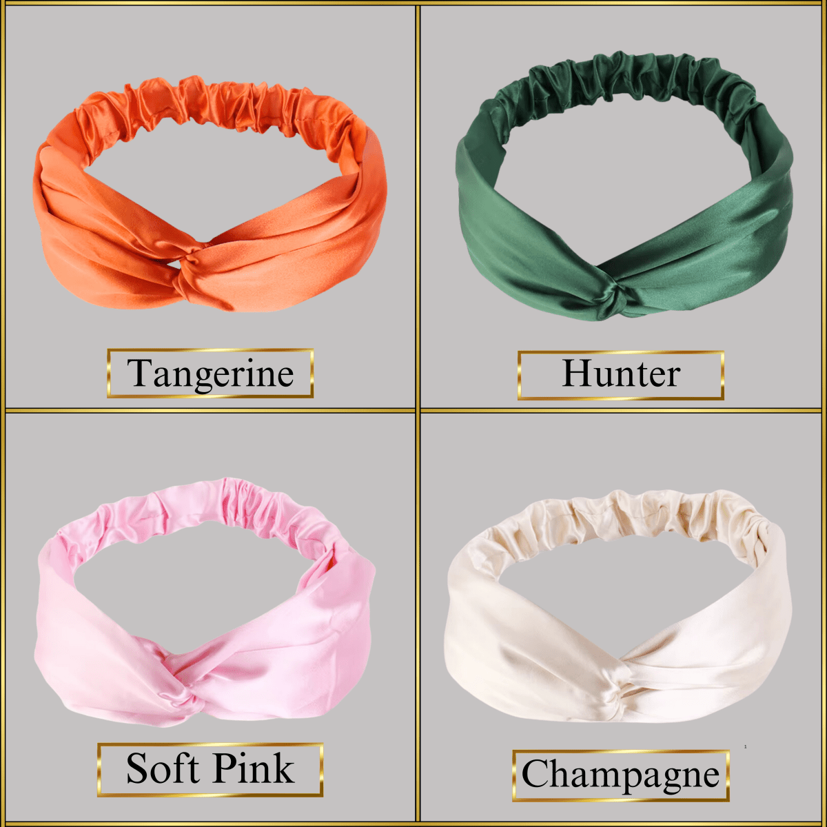 Charmeuse Satin Twisted Knot Elastic Headband – Stylish, Comfortable, and Hair - Friendly - PHC