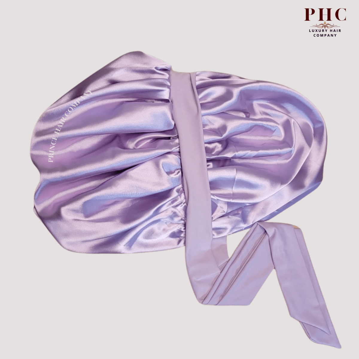 CLEARANCE Satin - Lined Stretch Tie Satin Bonnet - Lilac - PHC