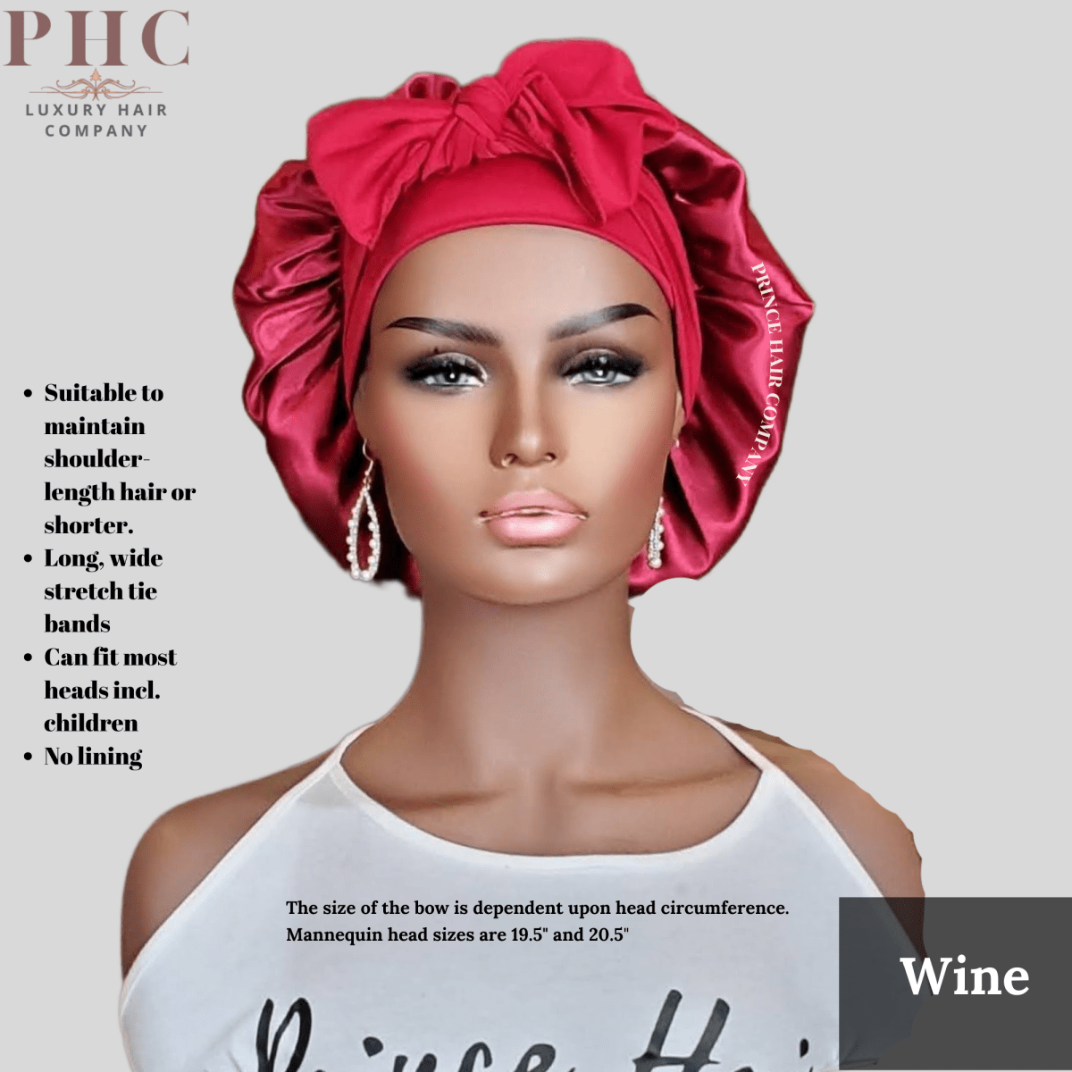 CLEARANCE - Stretch Tie Bonnet Collection - Satin - Lined & Regular Styles Available - PHC