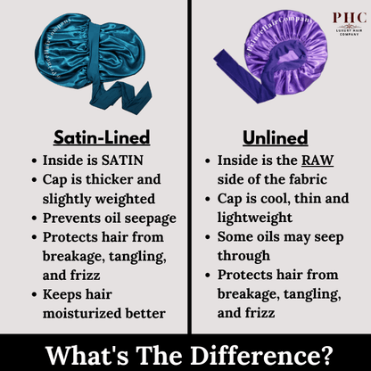 CLEARANCE - Stretch Tie Bonnet Collection - Satin - Lined & Regular Styles Available - PHC