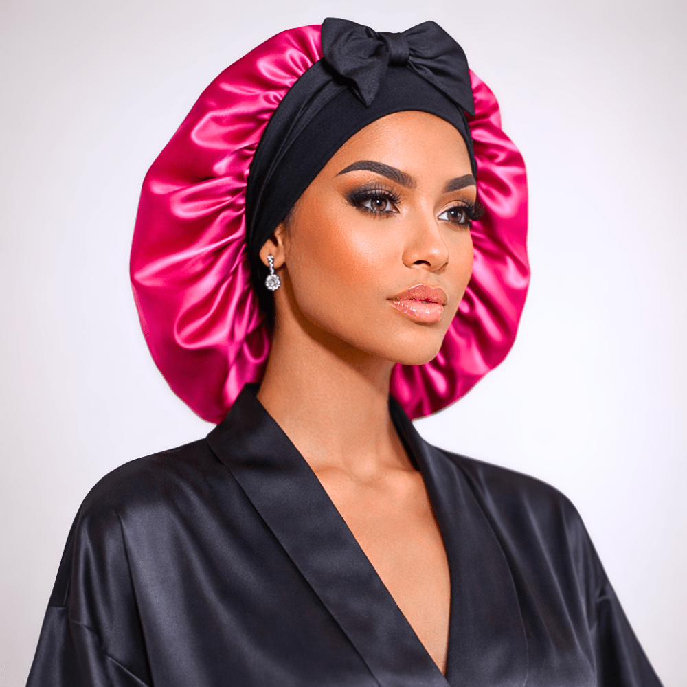 Graffiti Butterfly Silk Blend Satin Bonnet for Sleeping - PHC