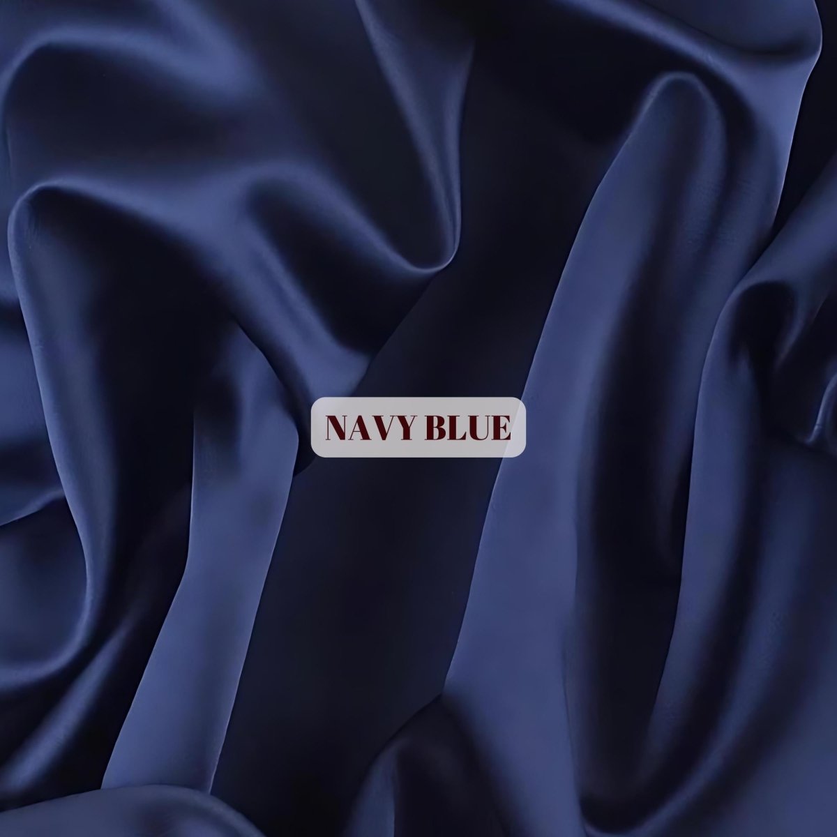Handmade Navy Blue Satin Hair Bonnet: Adjustable Sleep Cap - PHC