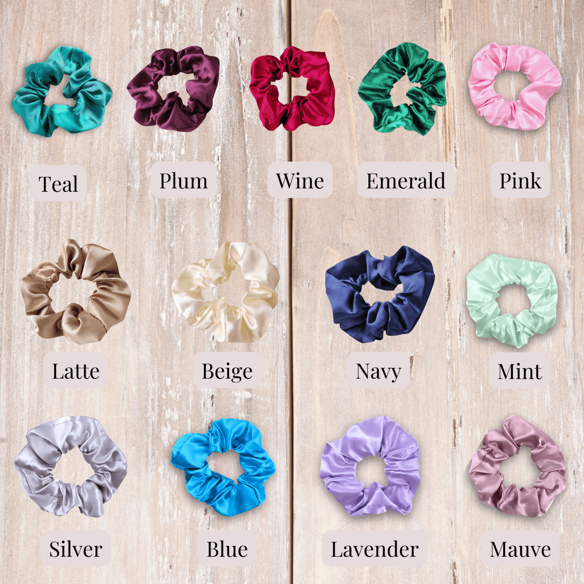 Handmade Satin Scrunchie for Damage - Free Hair Styling - Small Size - 3 PIECE SET - PHC