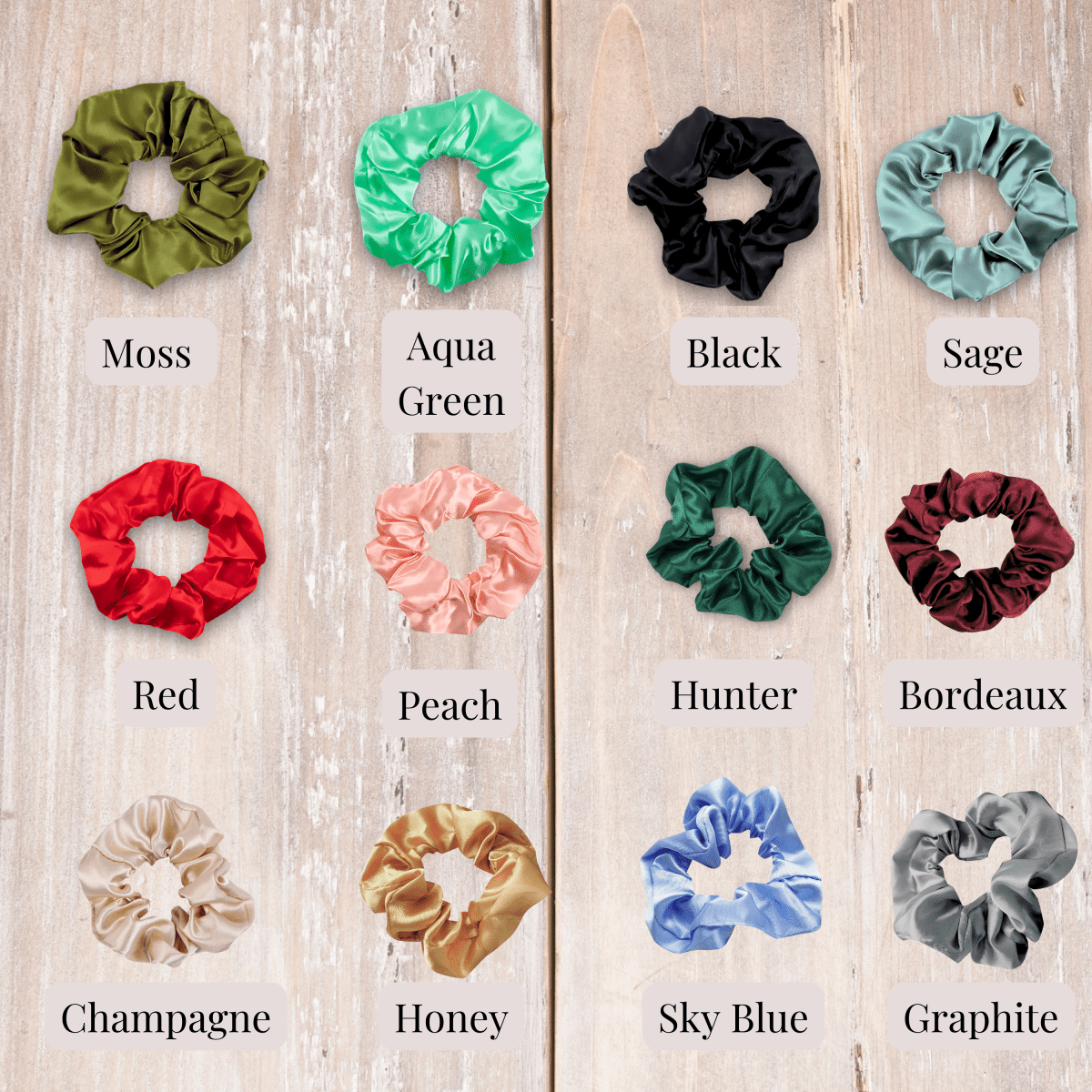 Handmade Satin Scrunchie for Damage - Free Hair Styling - Small Size - 3 PIECE SET - PHC