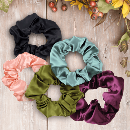 Handmade Satin Scrunchie for Damage - Free Hair Styling - Small Size - 3 PIECE SET - PHC