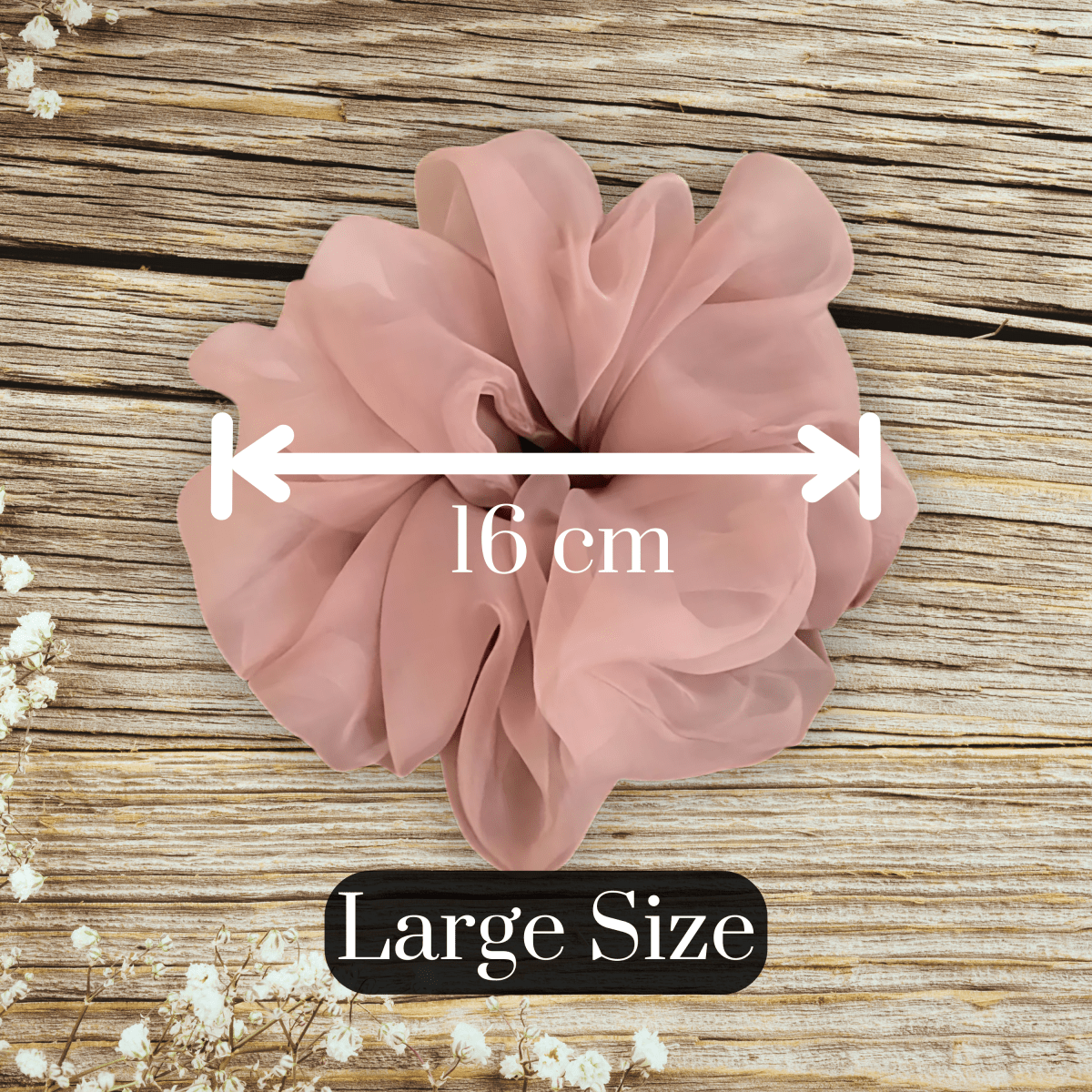 Handmade Sheer Chiffon Scrunchie, Elegant and Voluminous Hair Accessories For All Hair Types - PHC