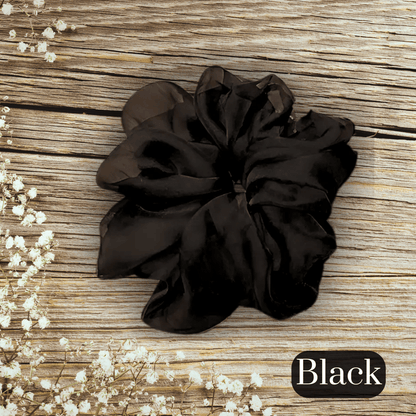 Handmade Sheer Chiffon Scrunchie, Elegant and Voluminous Hair Accessories For All Hair Types - PHC