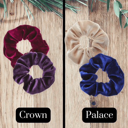 Handmade Velvet 2 Piece Scrunchie Set for Damage - Free Hair Styling - Small Size - PHC